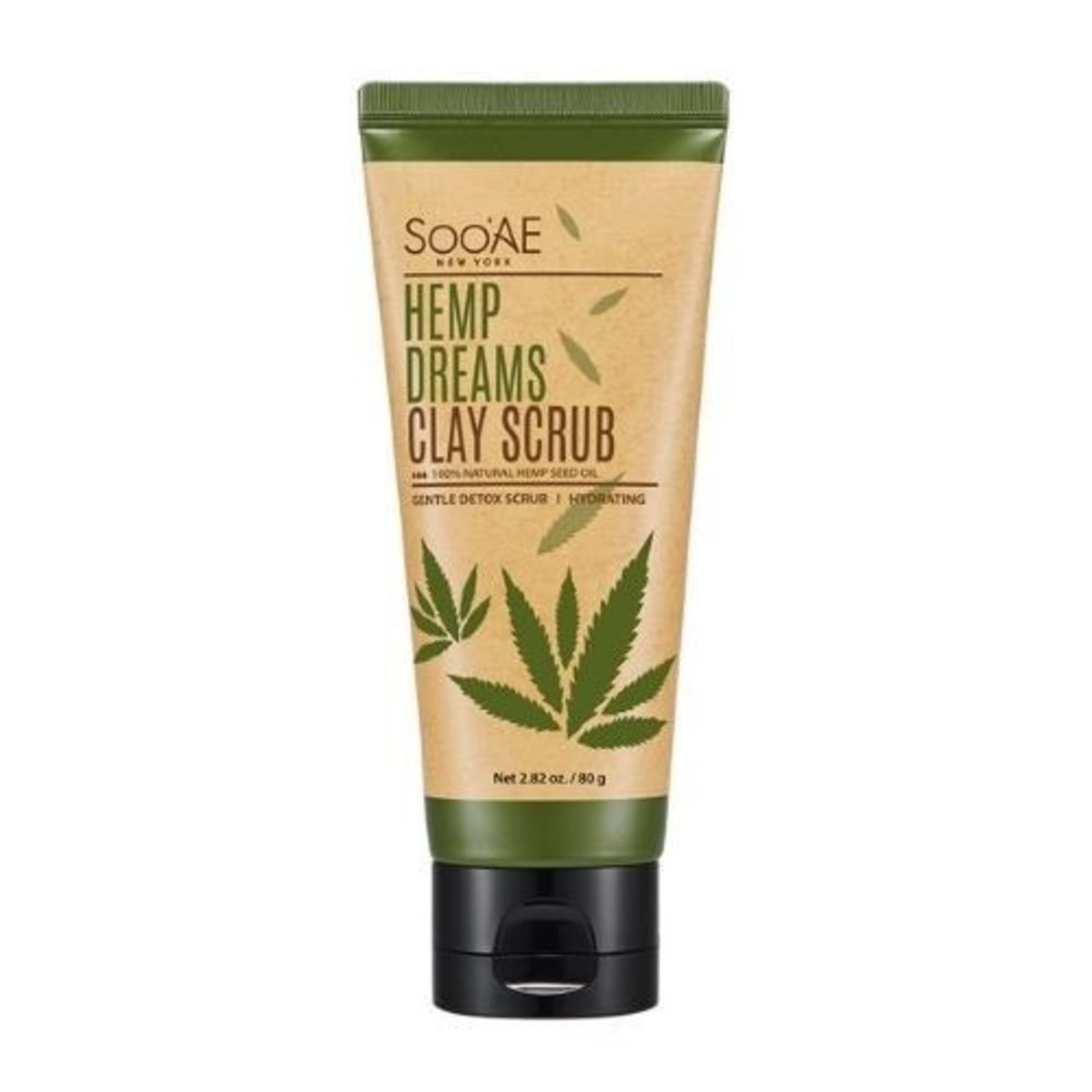 Soo'AE‎ Hemp Dreams Clay Scrub - Net 2.82 oz. / 80g - Detox Hydrate in one!